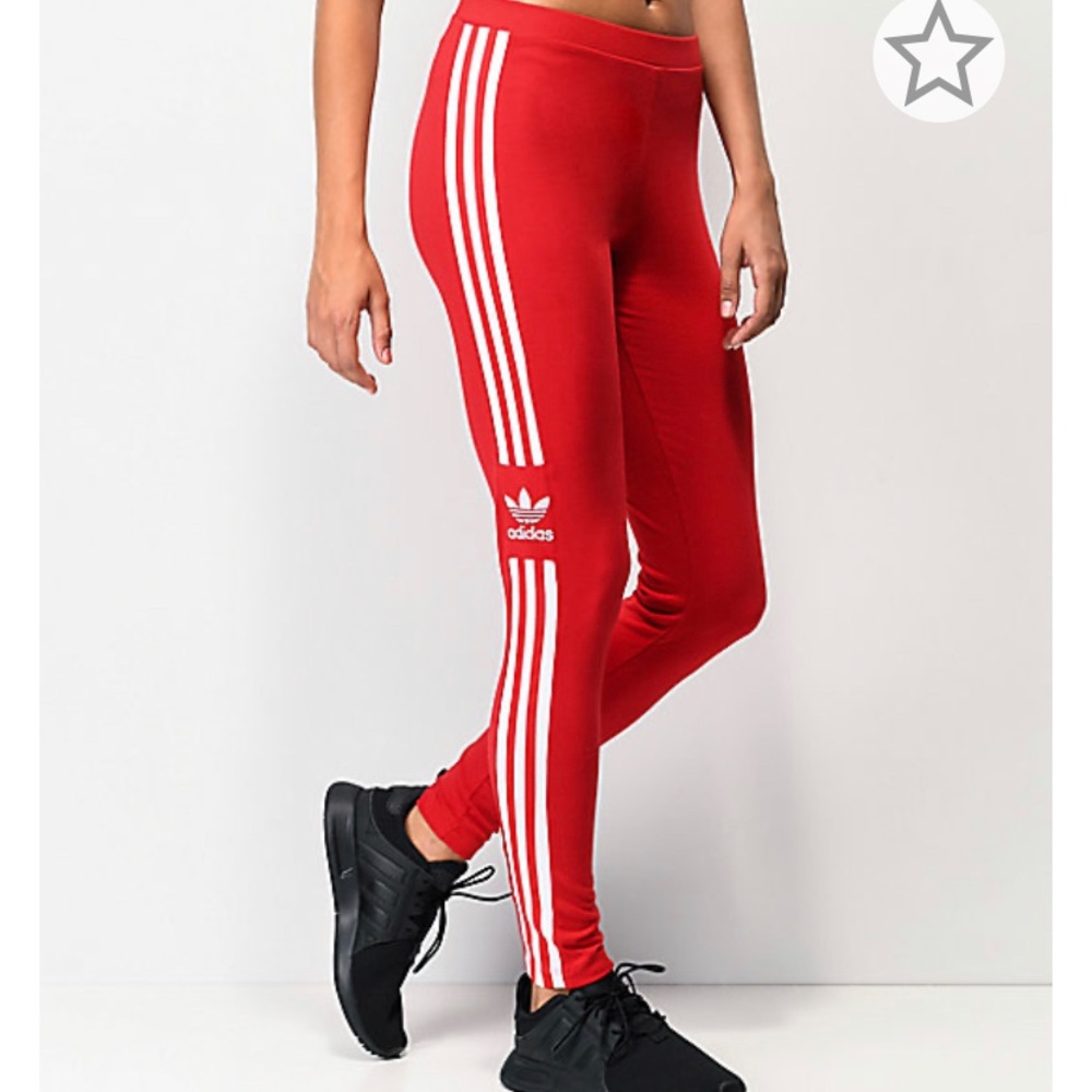 Red Adidas Leggings